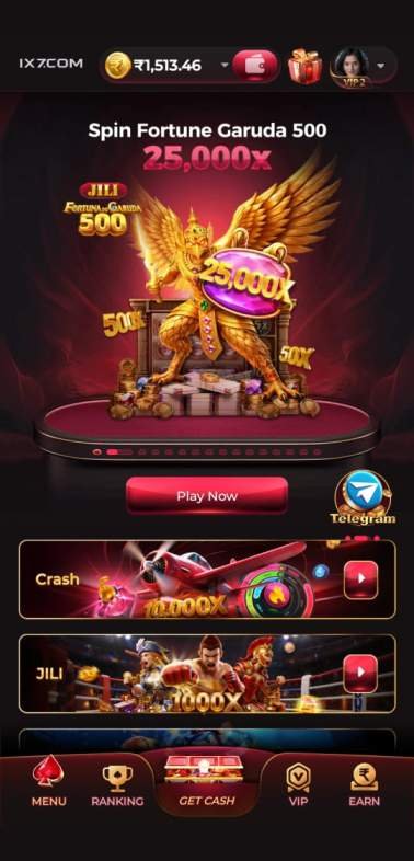 IX7 Game app download screen on Android mobile device