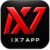 IX7 logo with bold red 3D letters on a black square background, representing the IX7 gaming app