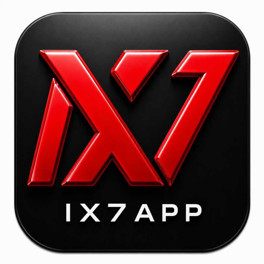 IX7 App interface displayed on a smartphone with a modern design.